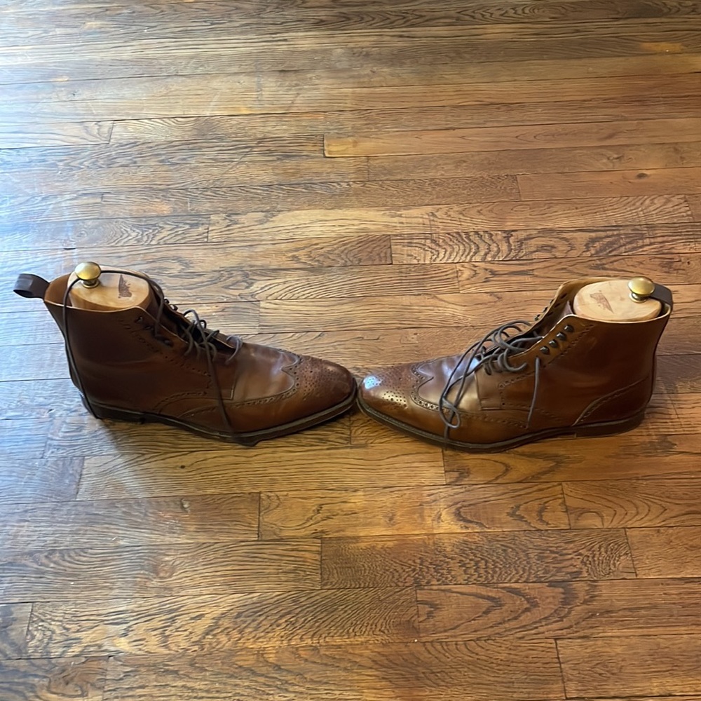 George Cleverley Bryan Brown Leather Wingtip Boot - Picture 5 of 5